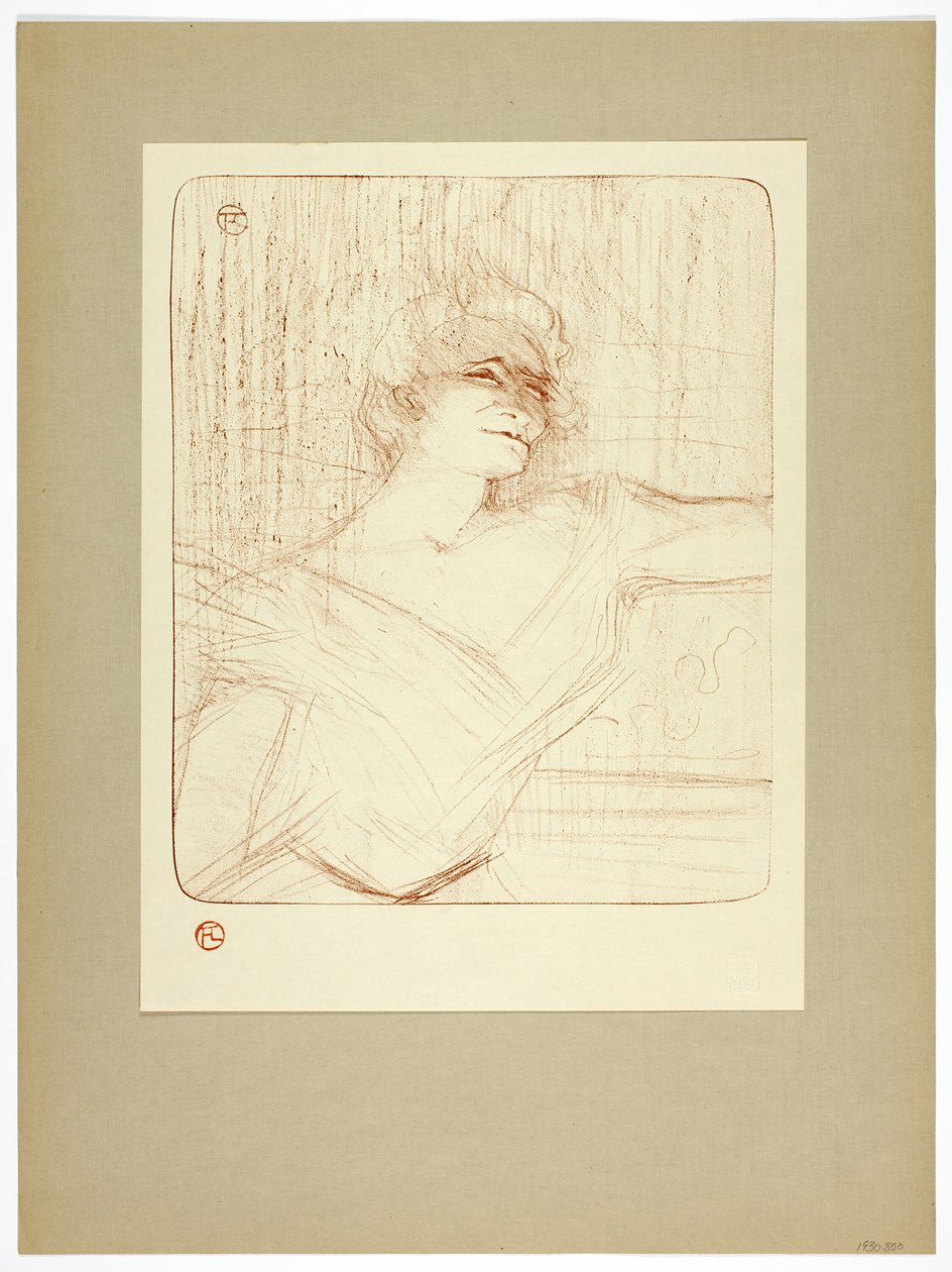 In the Glue, Plate Two from Yvette Guilbert by Henri de Toulouse Lautrec