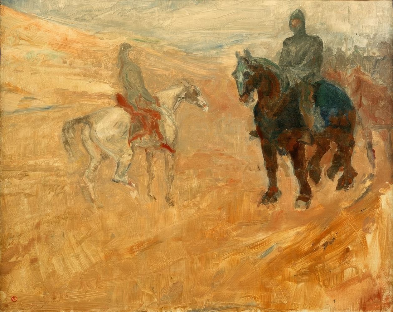 Two Knights in Armor by Henri de Toulouse Lautrec