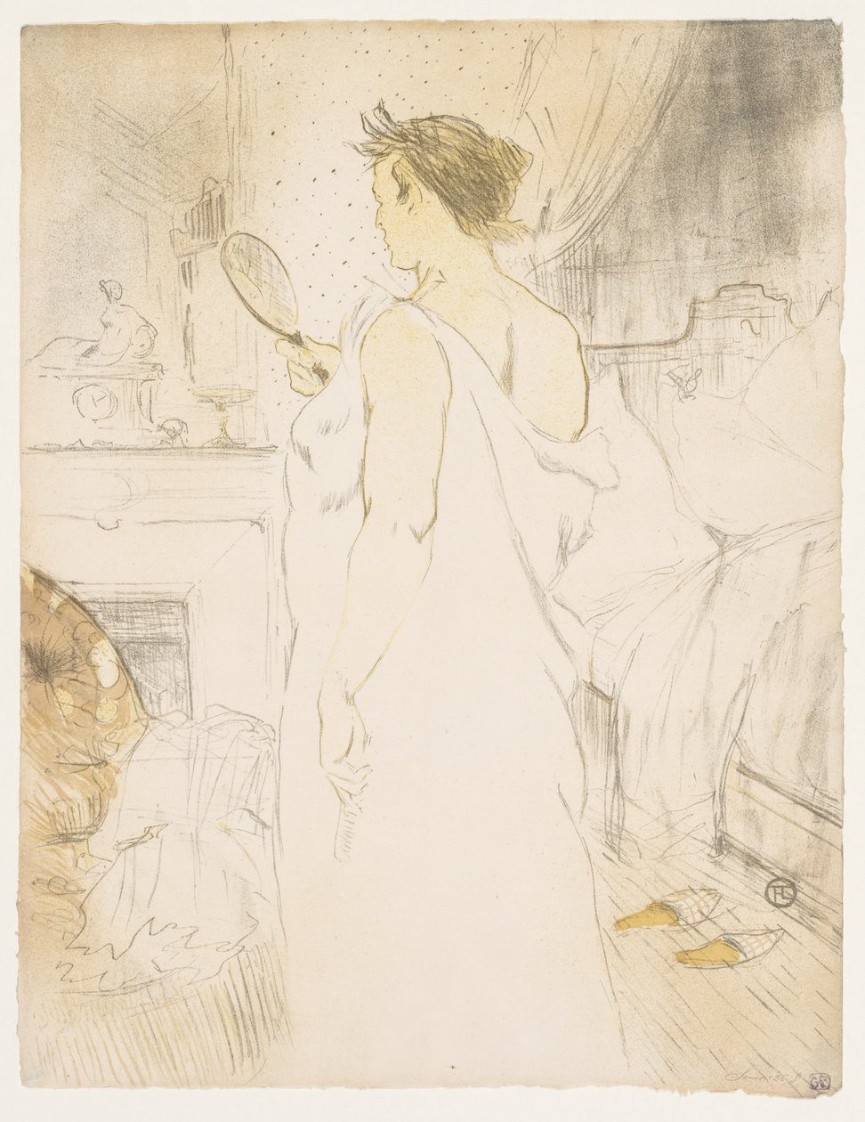 Elles: Woman with a Hand Mirror by Henri de Toulouse Lautrec