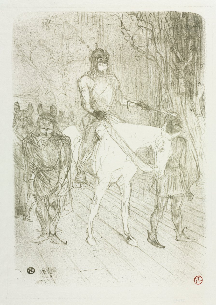 Entrance of Brasseur, in Chilpéric by Henri de Toulouse Lautrec
