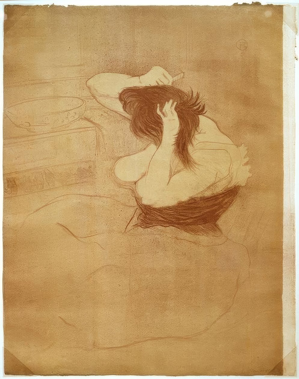 Woman Combing Her Hair, The Hairstyle by Henri de Toulouse Lautrec
