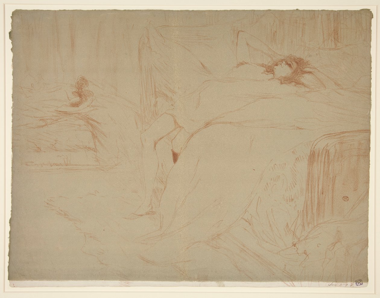 Woman Lying on her Back, Weariness, from the series Elles by Henri de Toulouse Lautrec
