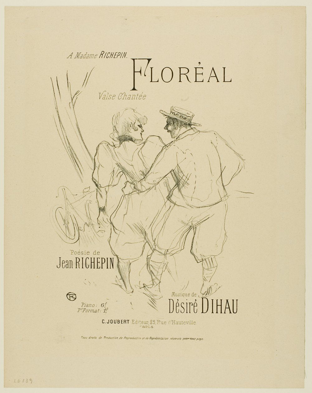 Floreal, from Melodies of Desire Dihau by Henri de Toulouse Lautrec