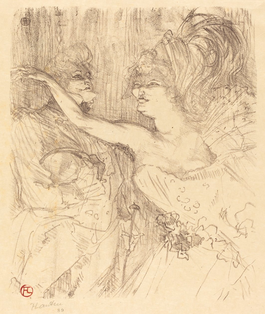 Guy and Mealy in Paris, 1898 by Henri de Toulouse Lautrec