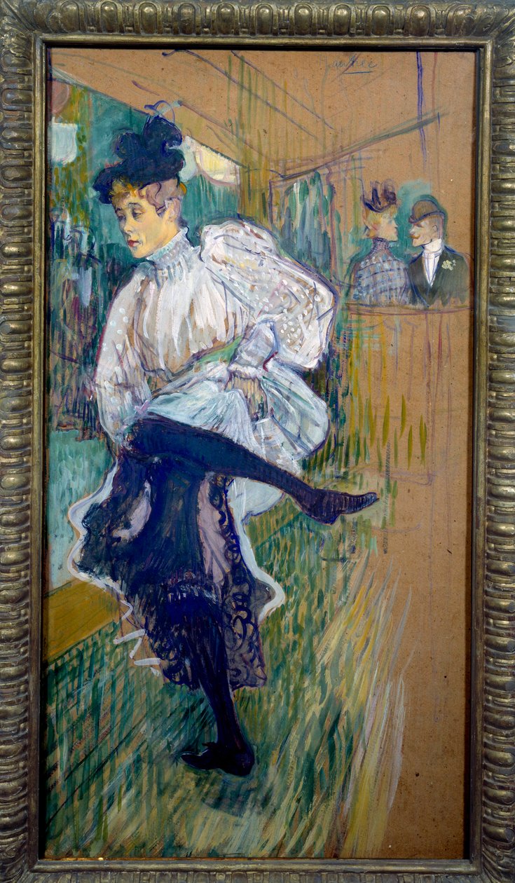 Jane Avril Dancing by Henri de Toulouse Lautrec