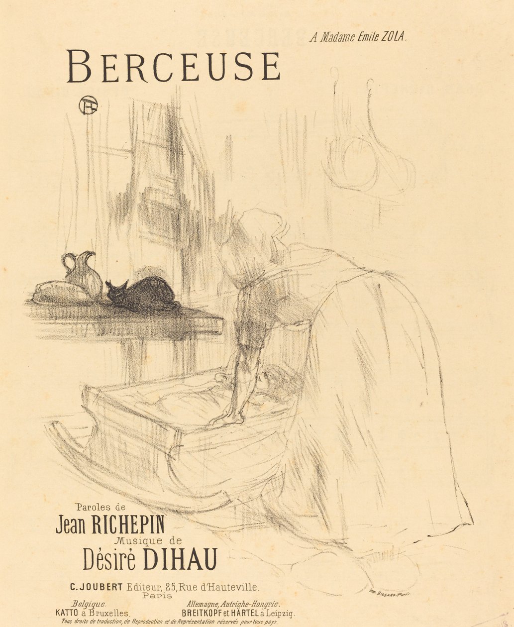 La Berceuse, 1895-1896 by Henri de Toulouse Lautrec