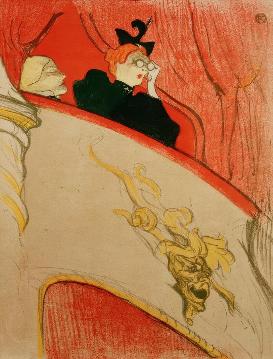 The Box with the Golden Mask by Henri de Toulouse-Lautrec