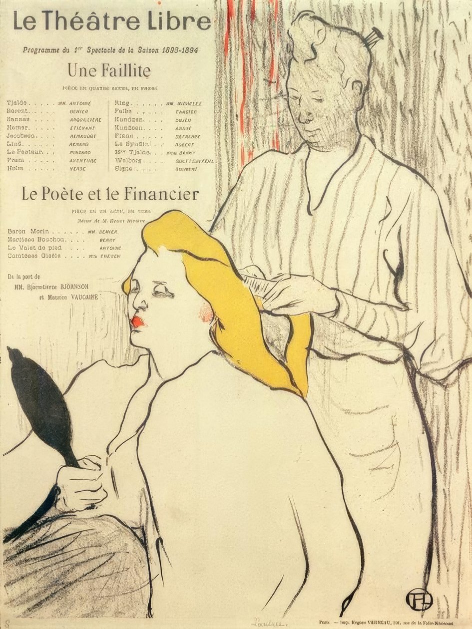 The Hairstyle by Henri de Toulouse Lautrec