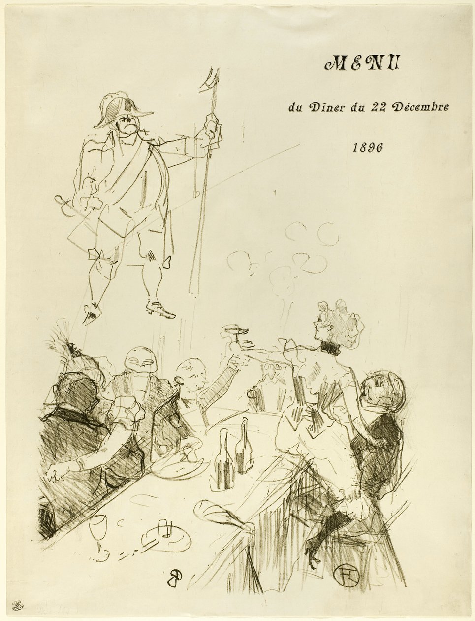 The Swiss, Menu by Henri de Toulouse Lautrec