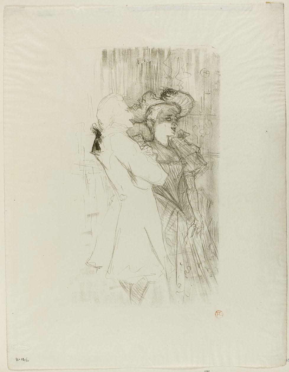 Lender and Auguez in La Chanson de Fortunio by Henri de Toulouse Lautrec