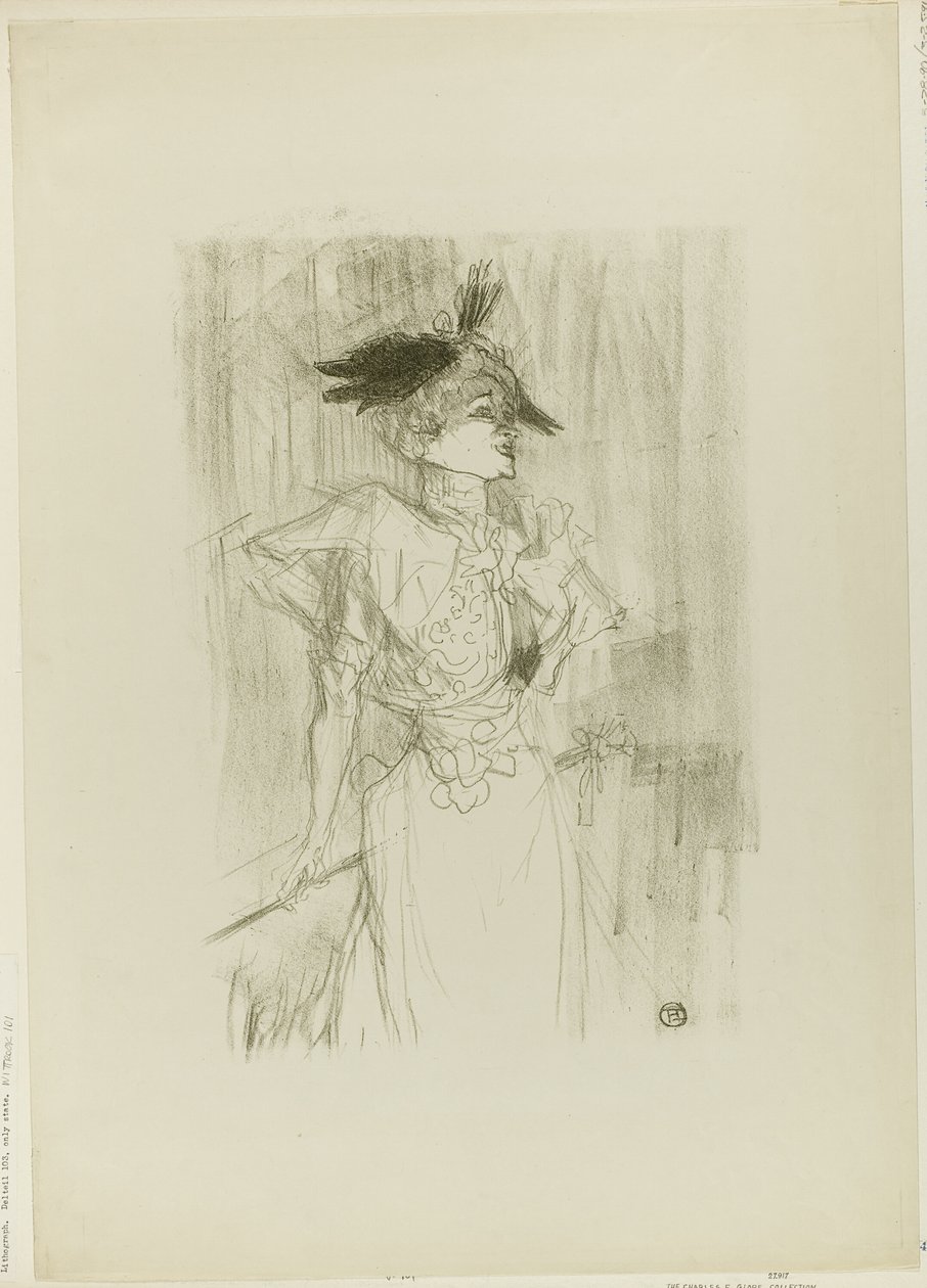 Mademoiselle Marcelle Lender, Standing by Henri de Toulouse Lautrec