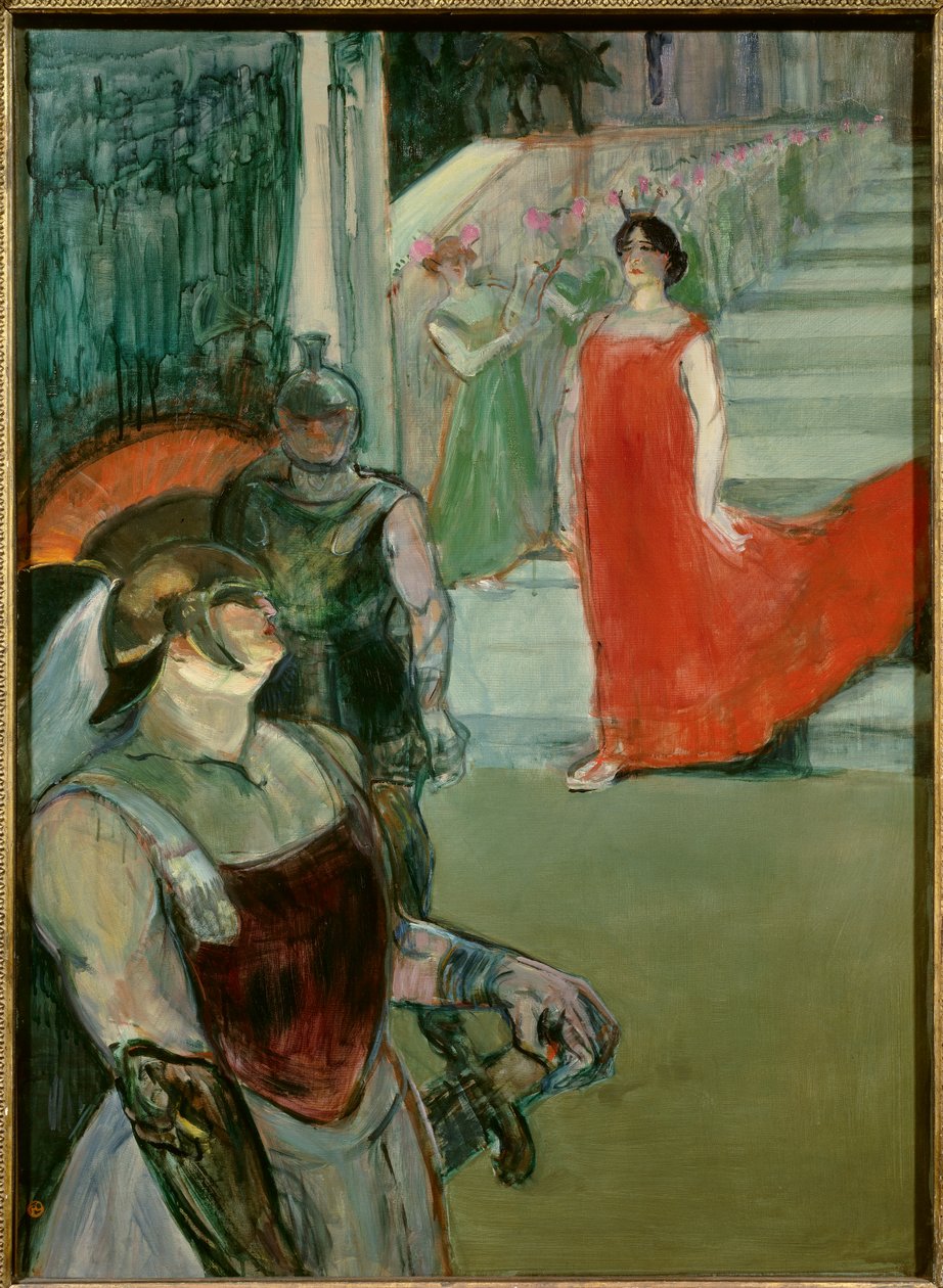 Messalina Descending the Staircase with Extras from the Opera 