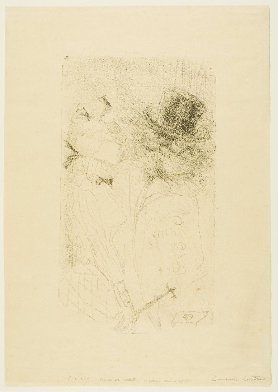Old Man and Young Girl by Henri de Toulouse Lautrec
