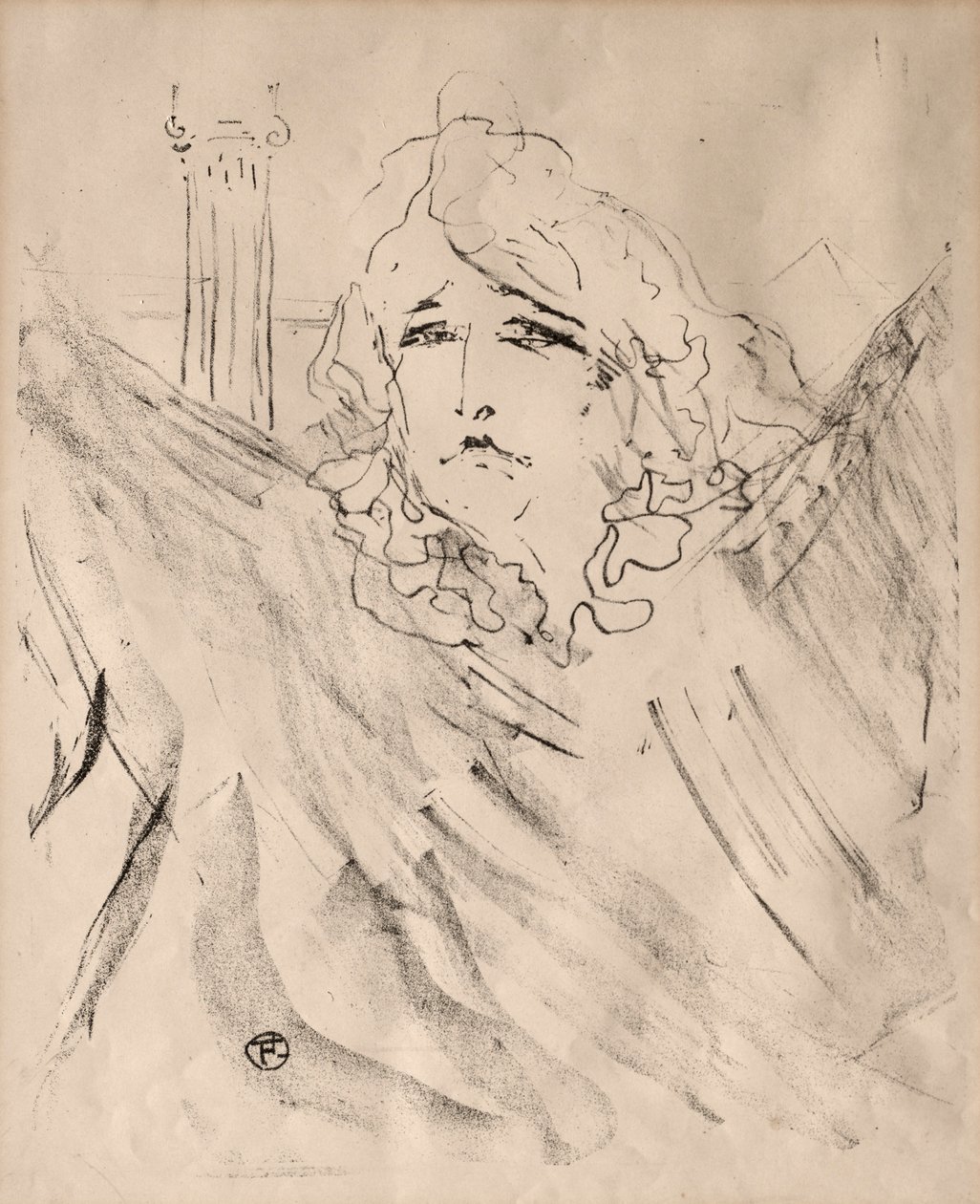 Portraits of Actors and Actresses: Thirteen Lithographs: Sarah Bernhardt, 1898 by Henri de Toulouse Lautrec