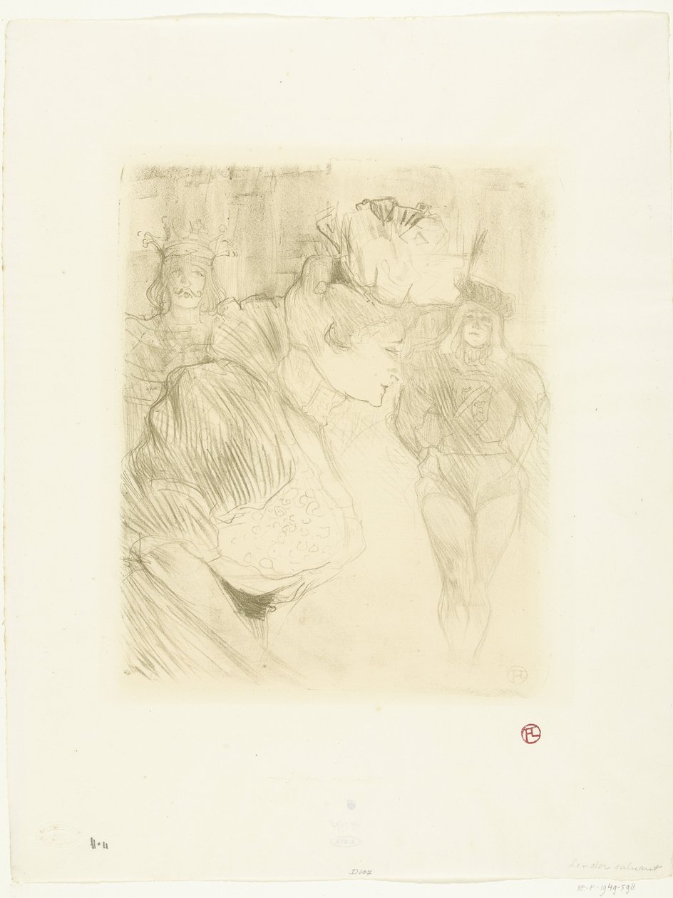 Portrait of Actress Marcelle Lender Bowing to the Audience by Henri de Toulouse Lautrec