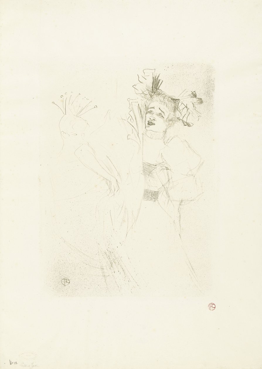 Portrait of Actress Marcelle Lender in the Opera Chilpéric by Henri de Toulouse Lautrec