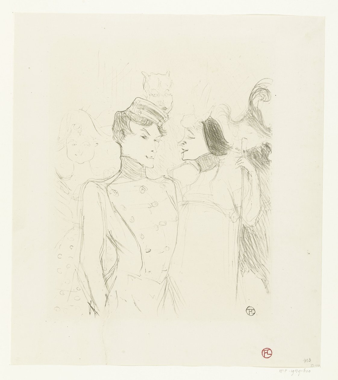 Portrait of Actresses Marcelle Lender and Eve Lavallière in a Revue at the Théâtre des Variétés by Henri de Toulouse Lautrec