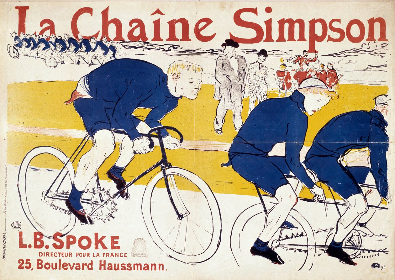 Poster for the Simpson Bicycle Chains by Henri de Toulouse-Lautrec