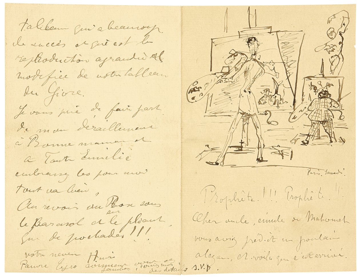 Princeteau and Lautrec by Henri de Toulouse Lautrec