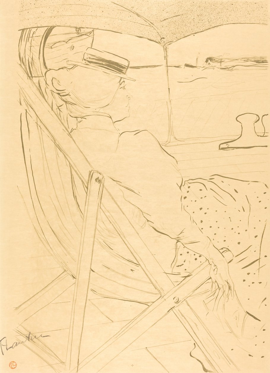 The Passenger from Cabin 54 - Sailing in a Yacht by Henri de Toulouse Lautrec