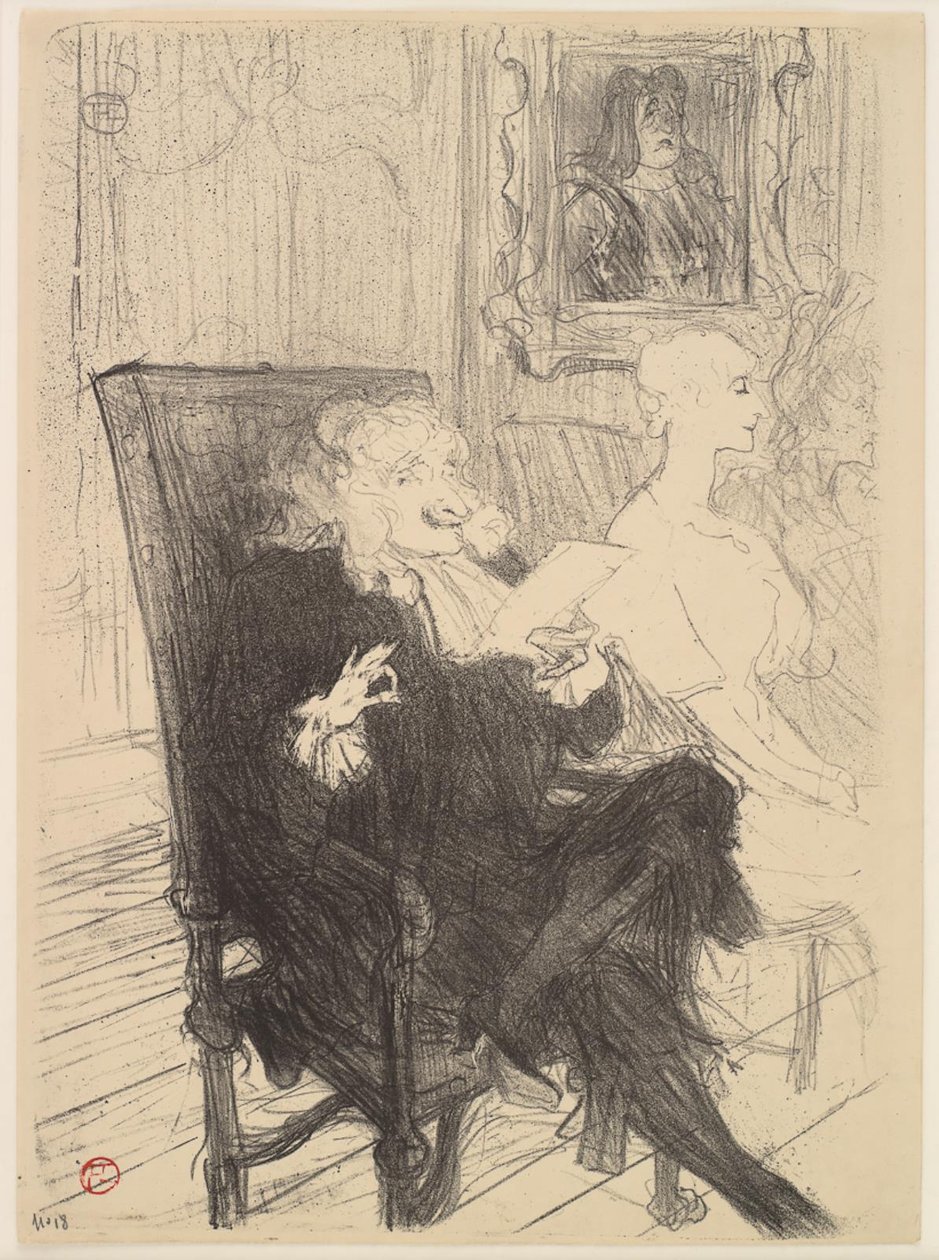 Truffier and Moreno, in Les Femmes Savantes by Henri de Toulouse Lautrec