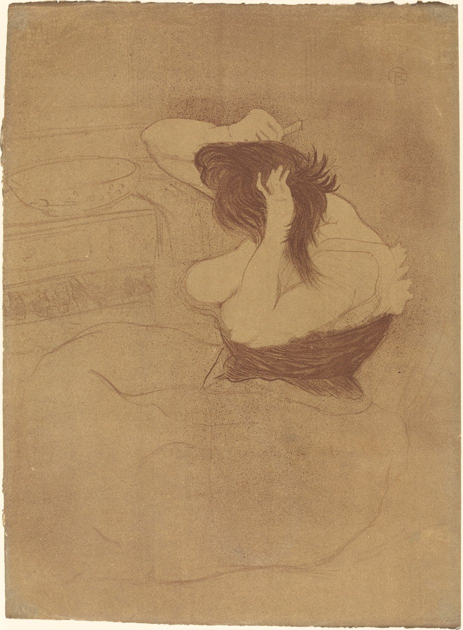 Woman Combing Her Hair by Henri de Toulouse Lautrec
