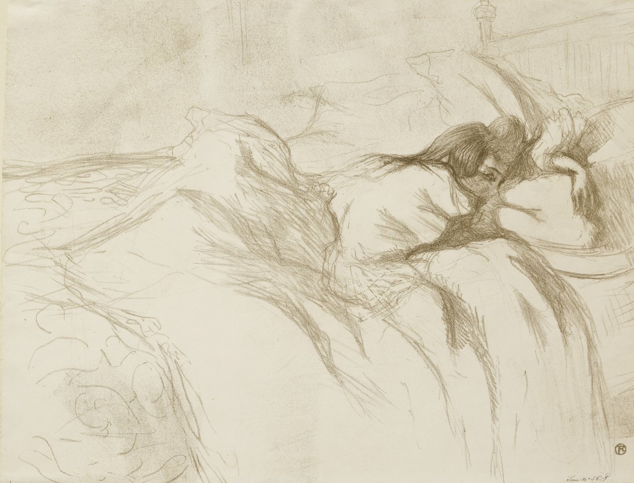 Woman Reclining - Waking Up by Henri de Toulouse Lautrec