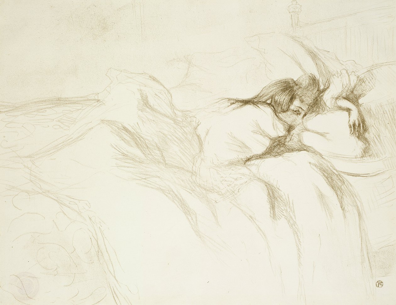 Woman in Bed—Waking, plate three from Elles by Henri de Toulouse Lautrec