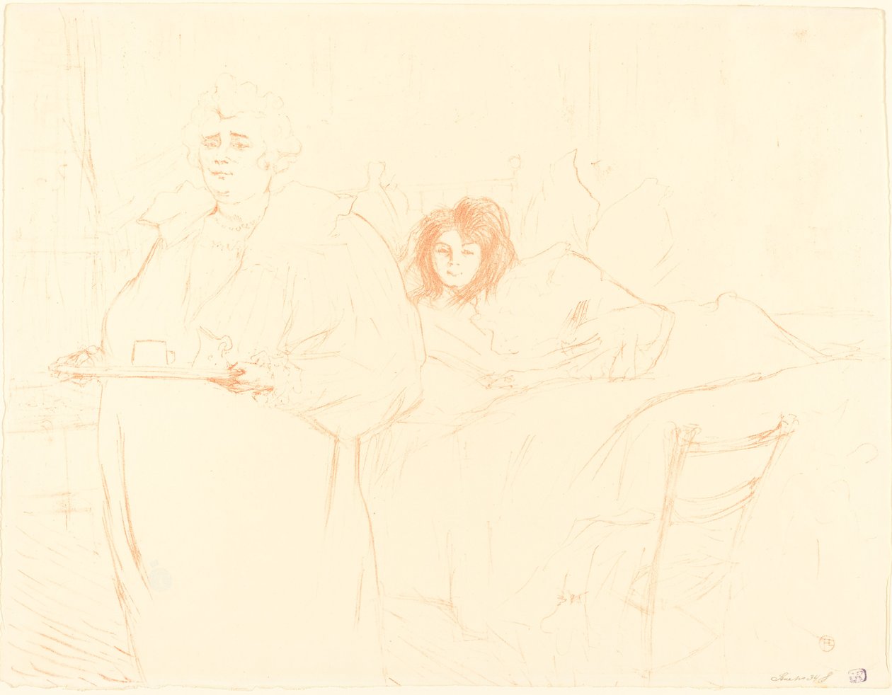 Woman with a Tray by Henri de Toulouse Lautrec