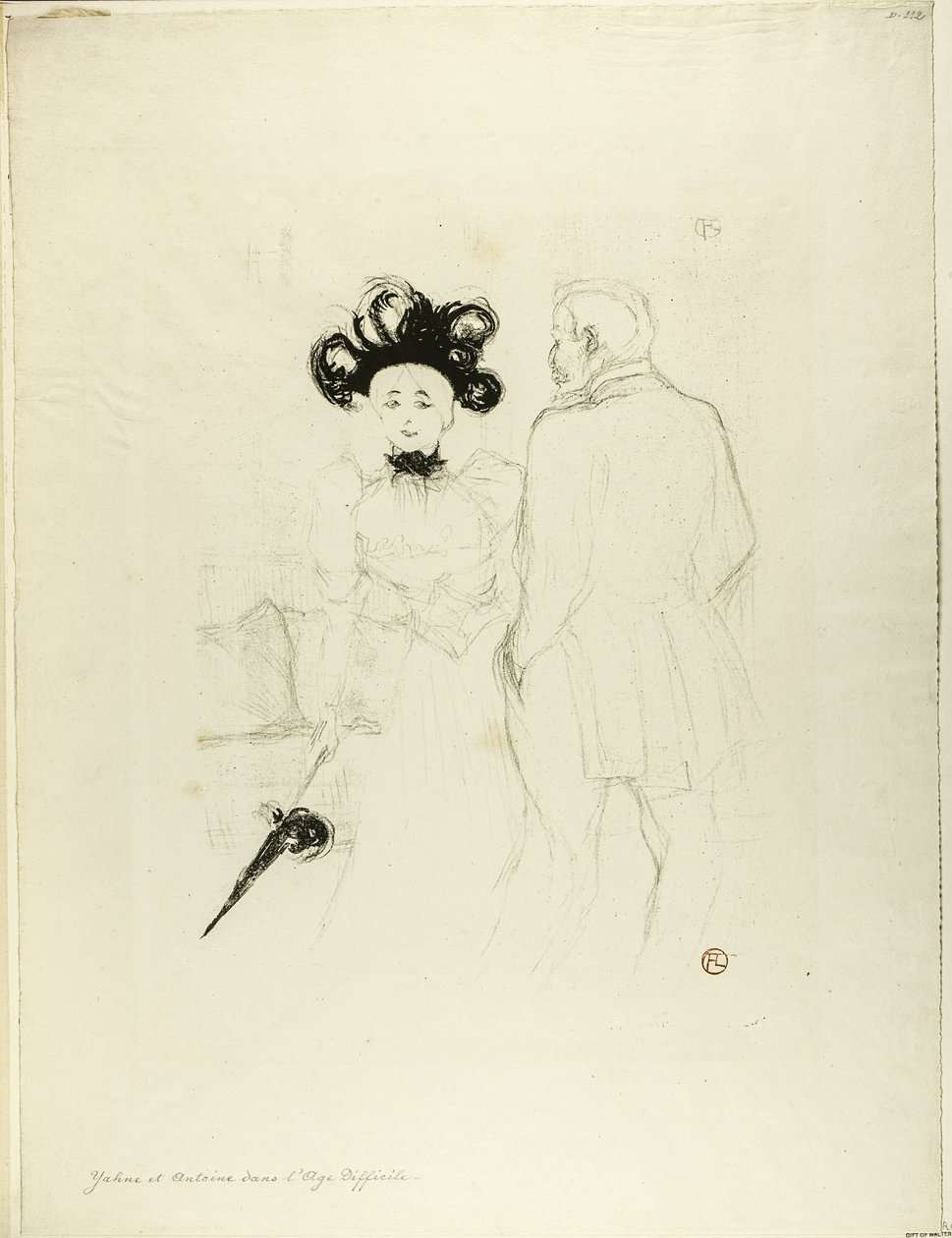 Yahne and Antoine, in The Difficult Age by Henri de Toulouse Lautrec