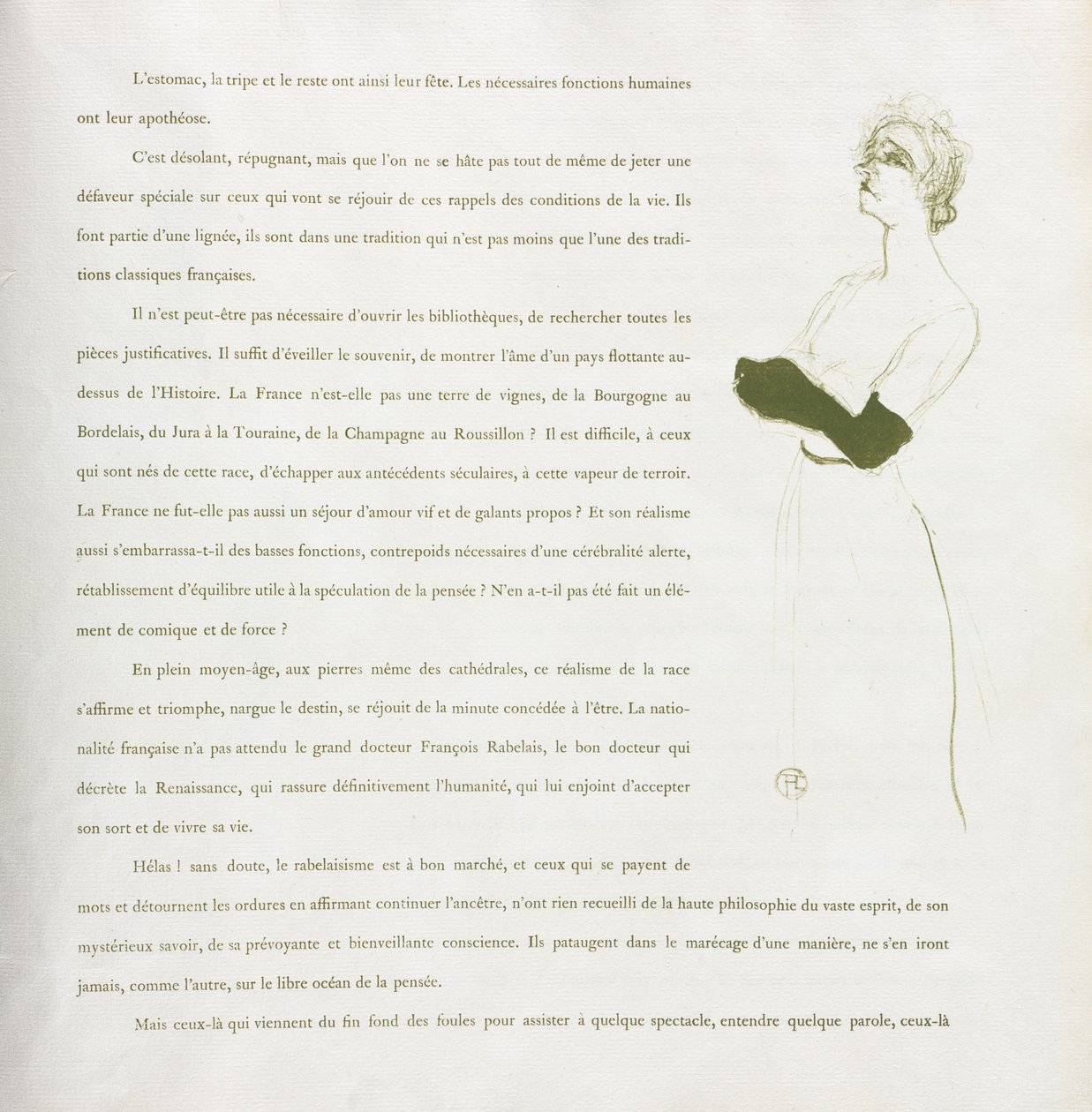 Yvette Guilbert - French Series: No. 10 by Henri de Toulouse Lautrec