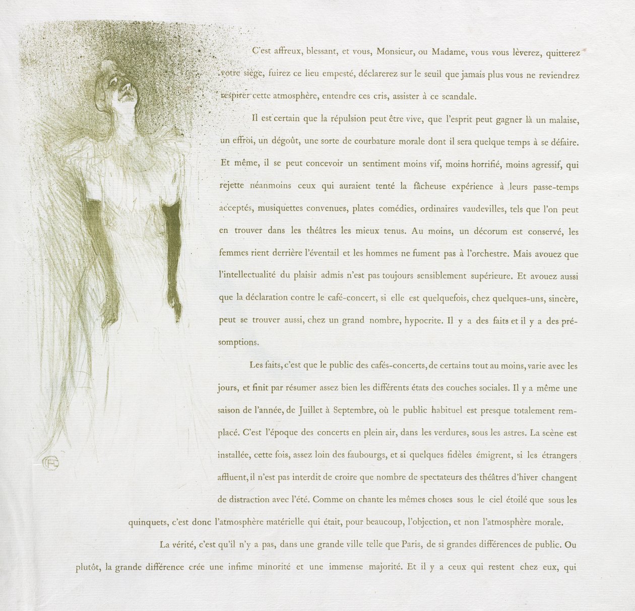 Yvette Guilbert - French Series: No. 3 by Henri de Toulouse Lautrec
