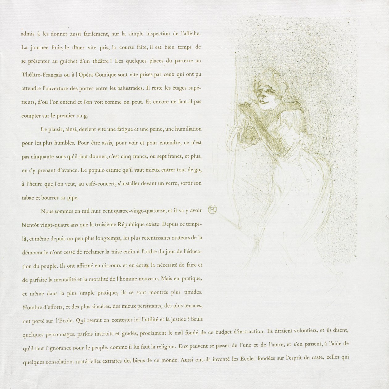 Yvette Guilbert-French Series: No. 5, 1894 by Henri de Toulouse Lautrec
