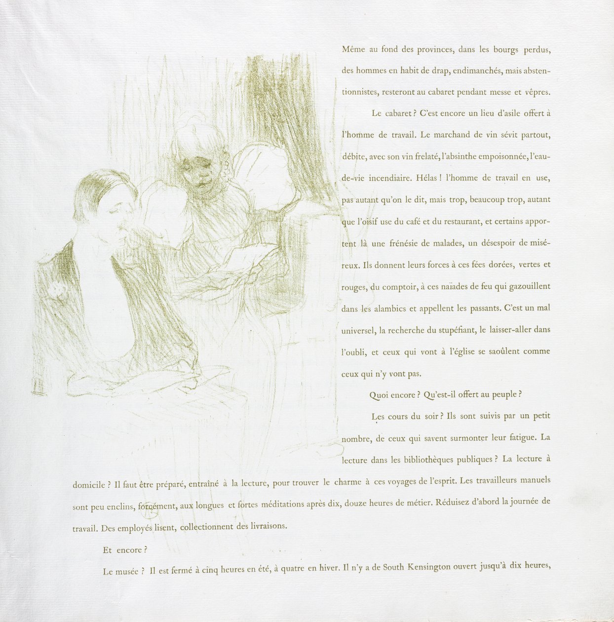 Yvette Guilbert - French Series: No. 8 by Henri de Toulouse Lautrec