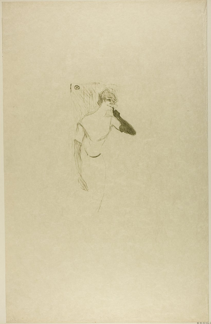 Yvette Guilbert, in Colombine to Pierrot by Henri de Toulouse Lautrec