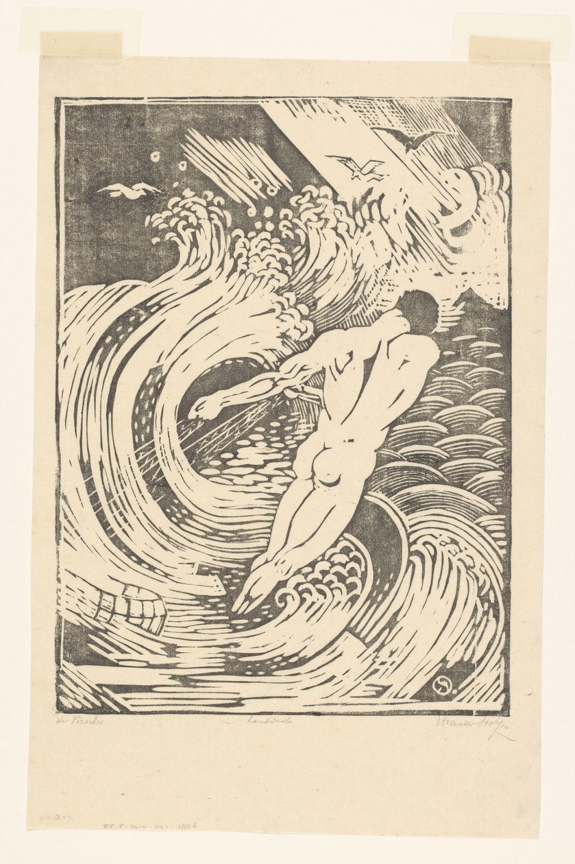 The Fisherman by Henri van der Stok (signed by artist)