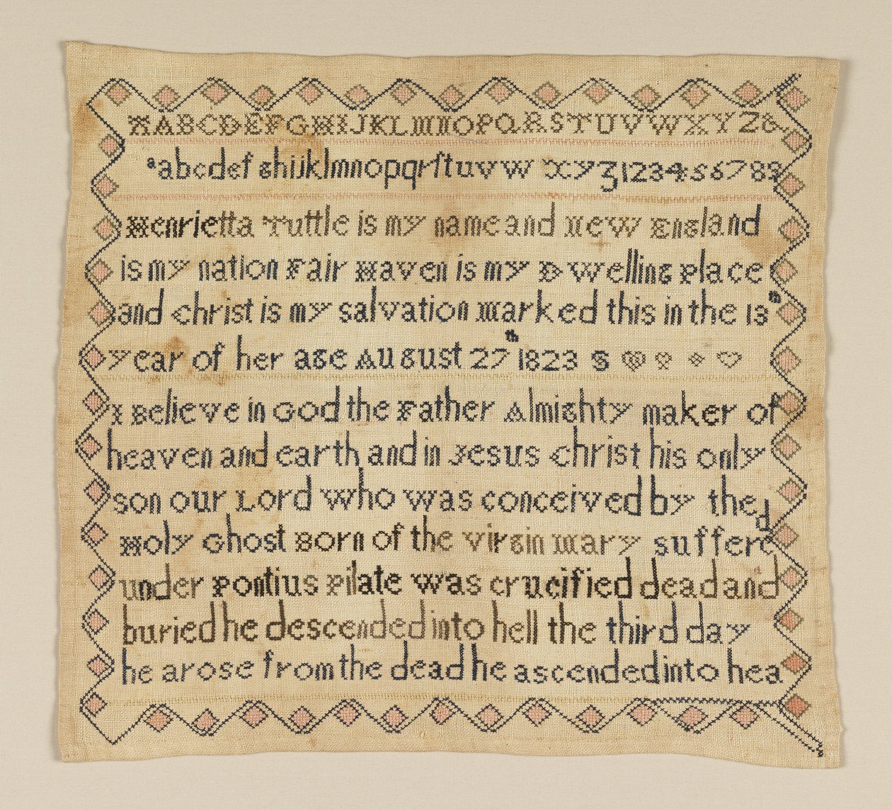 Sampler by Henrietta Tuttle