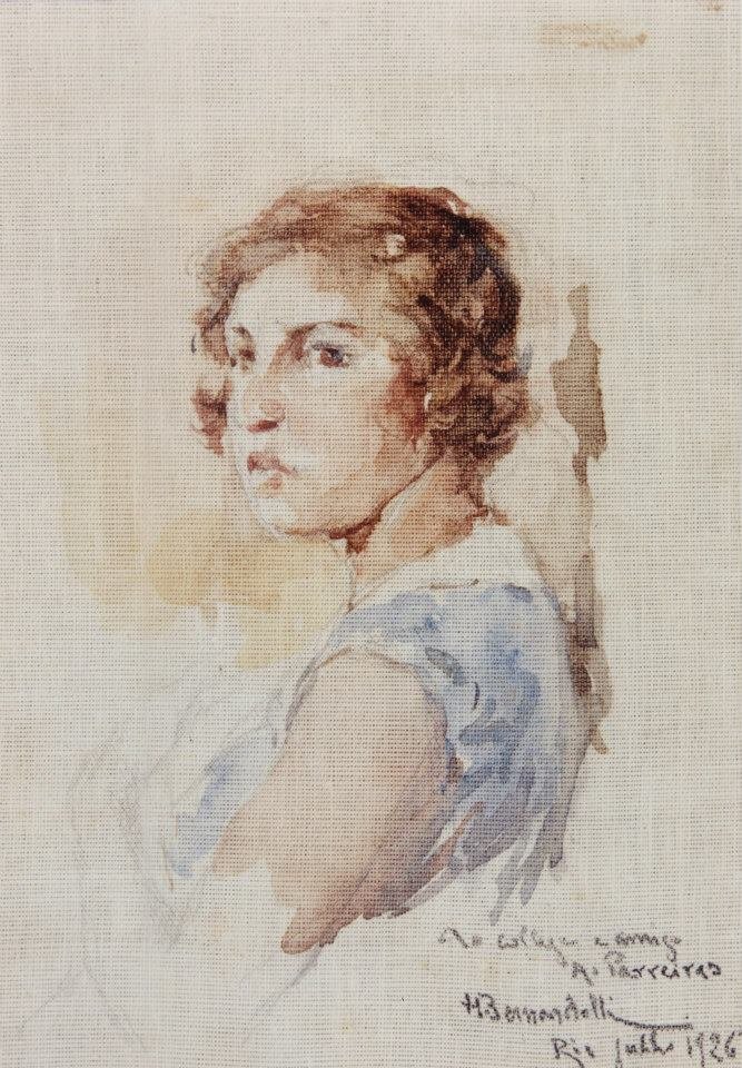 Head of a Young Woman by Henrique Bernardelli