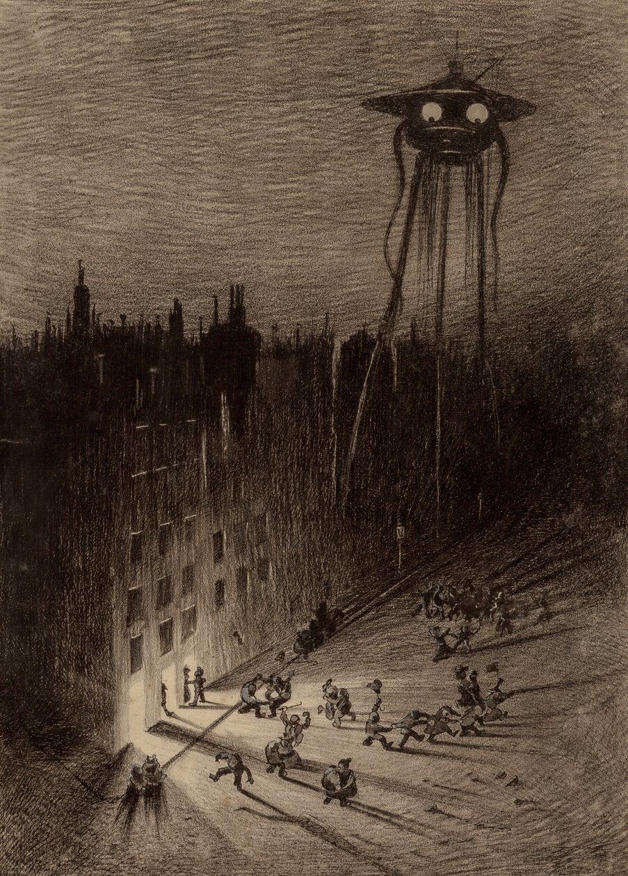 Martian Viewing Drunken Crowd by Henrique Alvim Correa