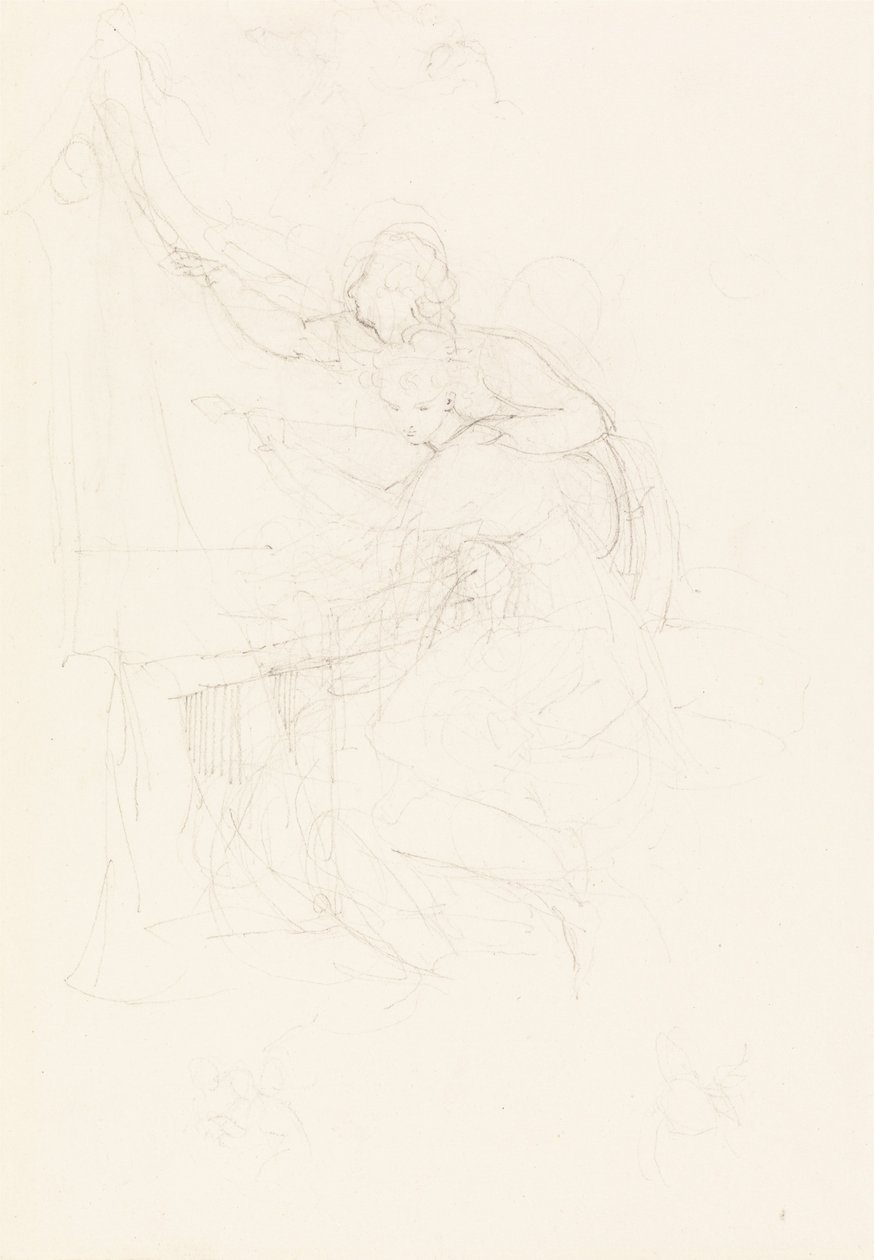 Girl and Youth at a Table by Johann Heinrich Füssli