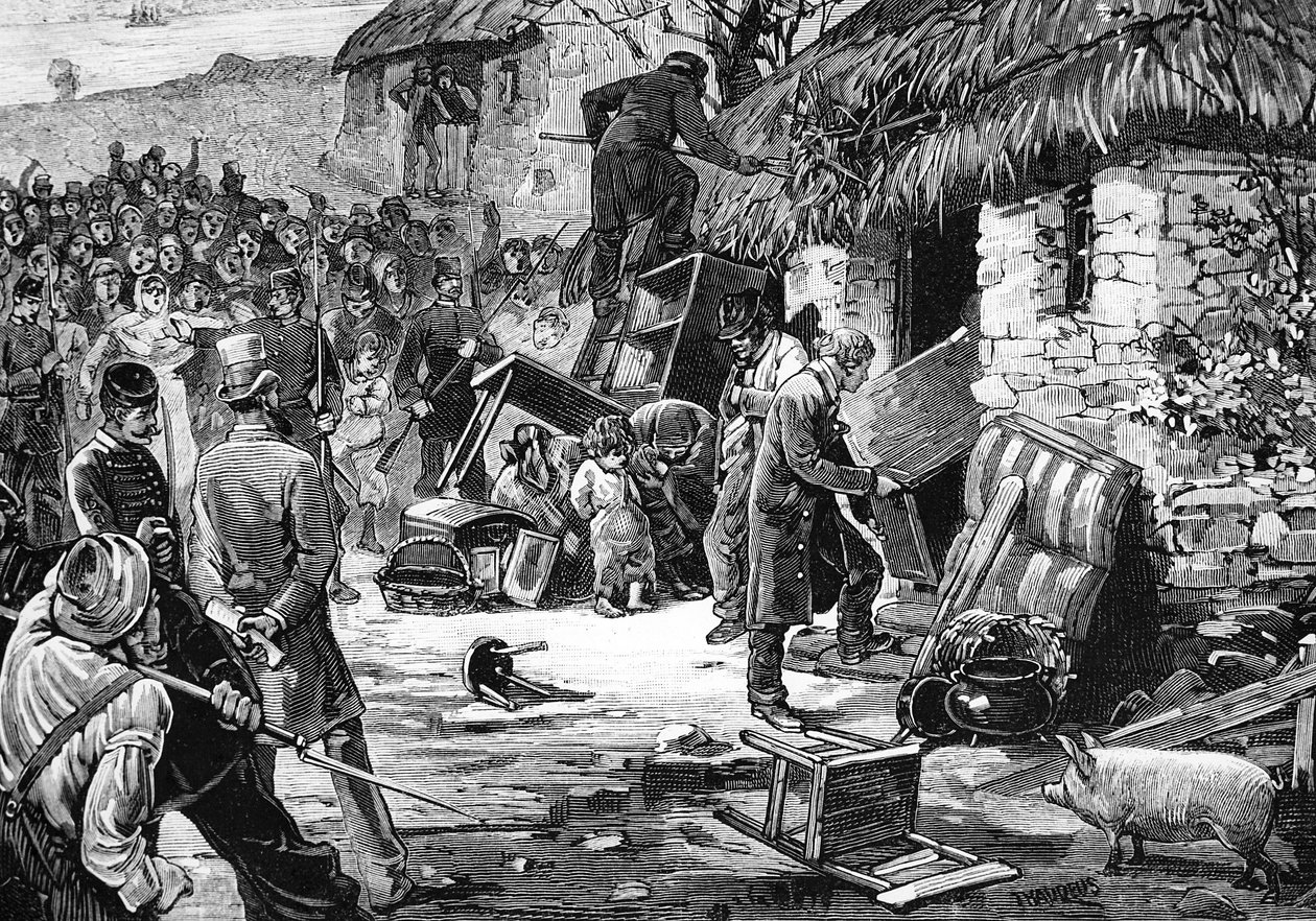 Troubles in Ireland - The Eviction of a Farmer, from 