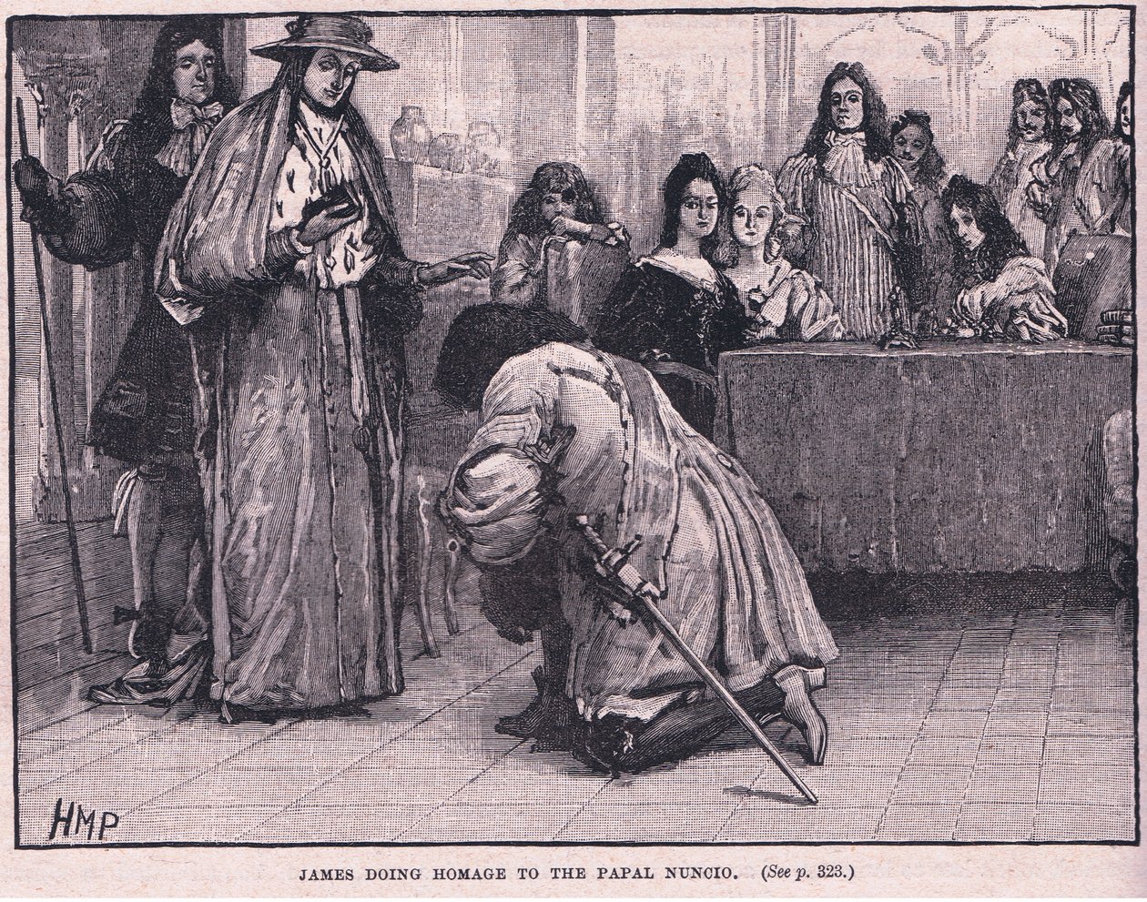 James Doing Homage to the Papal Nuncio AD 1687 by Henry Marriott Paget