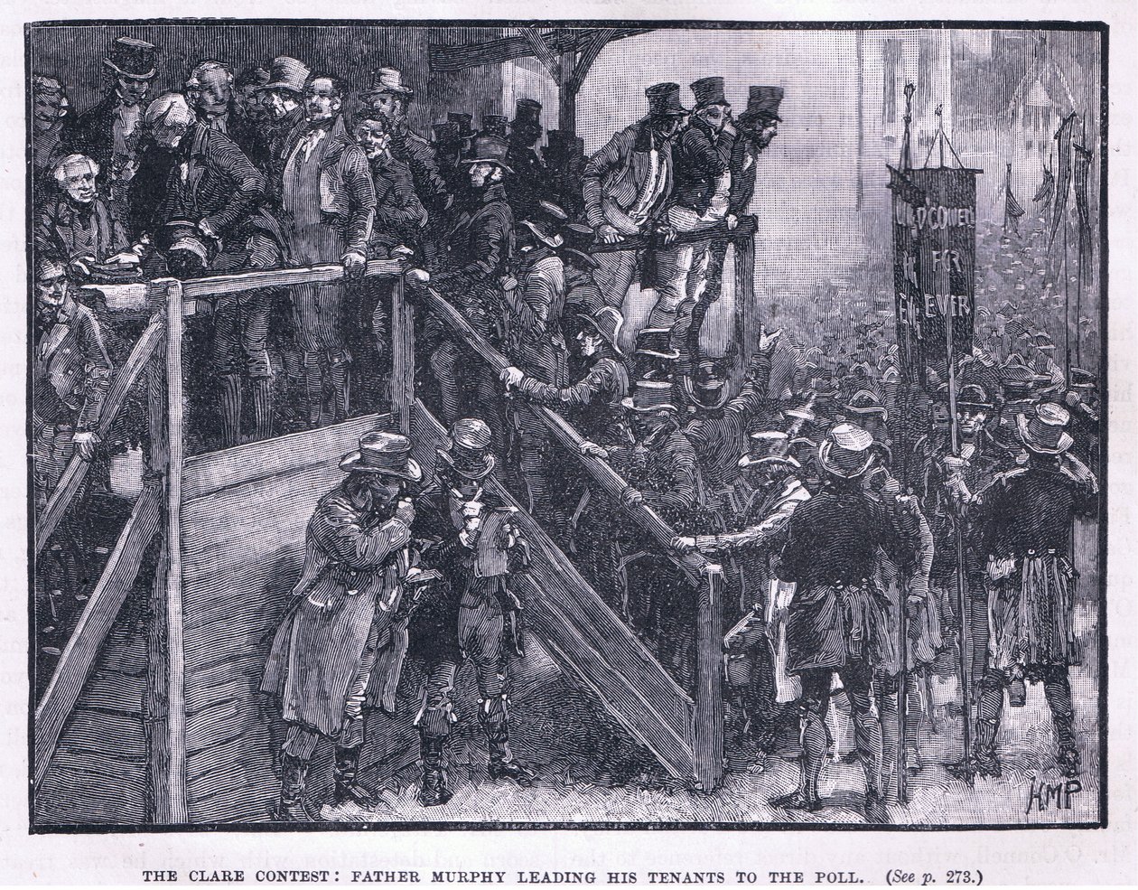 The Clare Contest AD 1828: Father Murphy Leading His Tenants to the Poll by Henry Marriott Paget
