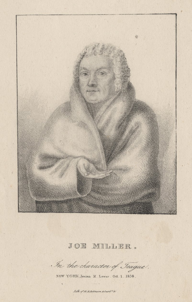 Joe Miller in the Character of Teague, 1838 by Henry R. Robinson