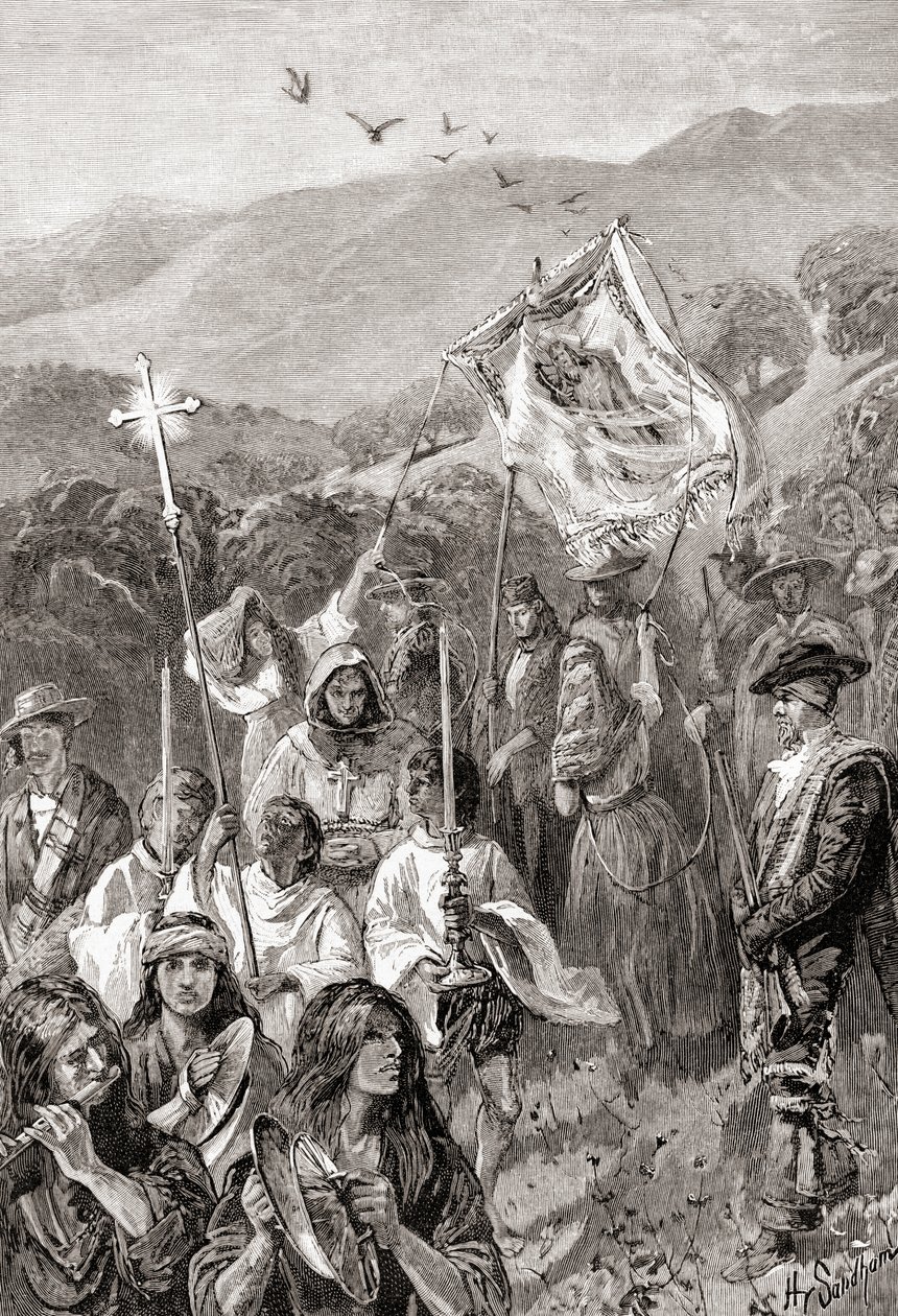 The legend of the founders of Los Angeles, from The Century Illustrated Monthly Magazine, published 1884 by Henry Sandham