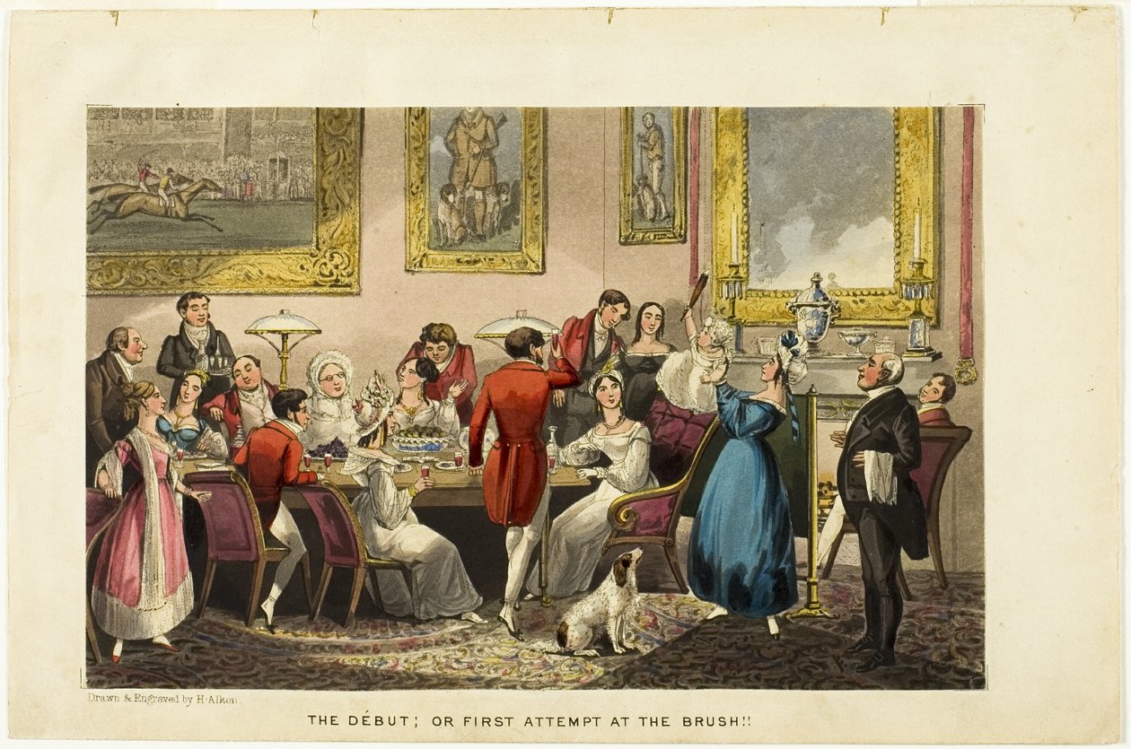 The Debut; or First Attempt at the Brush!! by Henry Alken