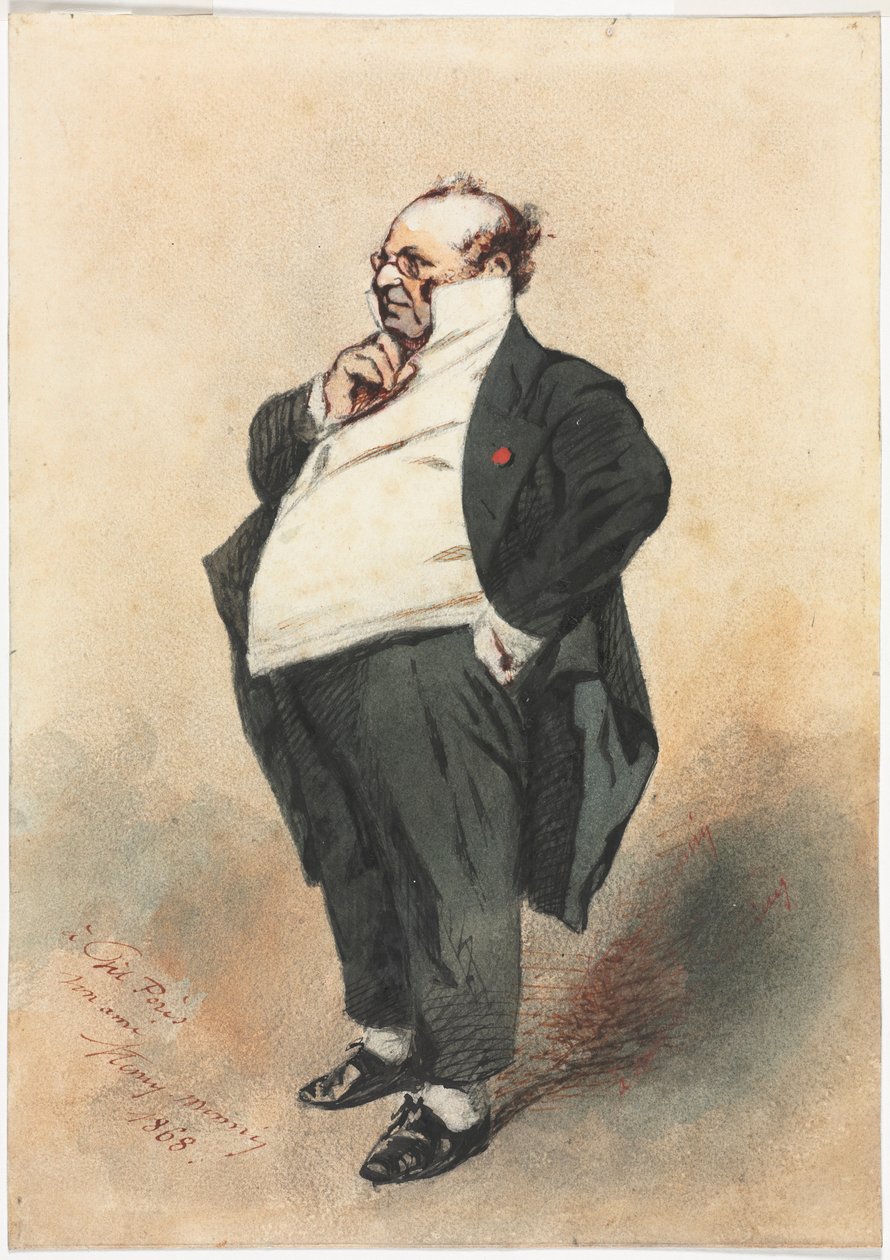 Joseph Prudhomme Standing, 1868 by Henry Bonaventure Monnier