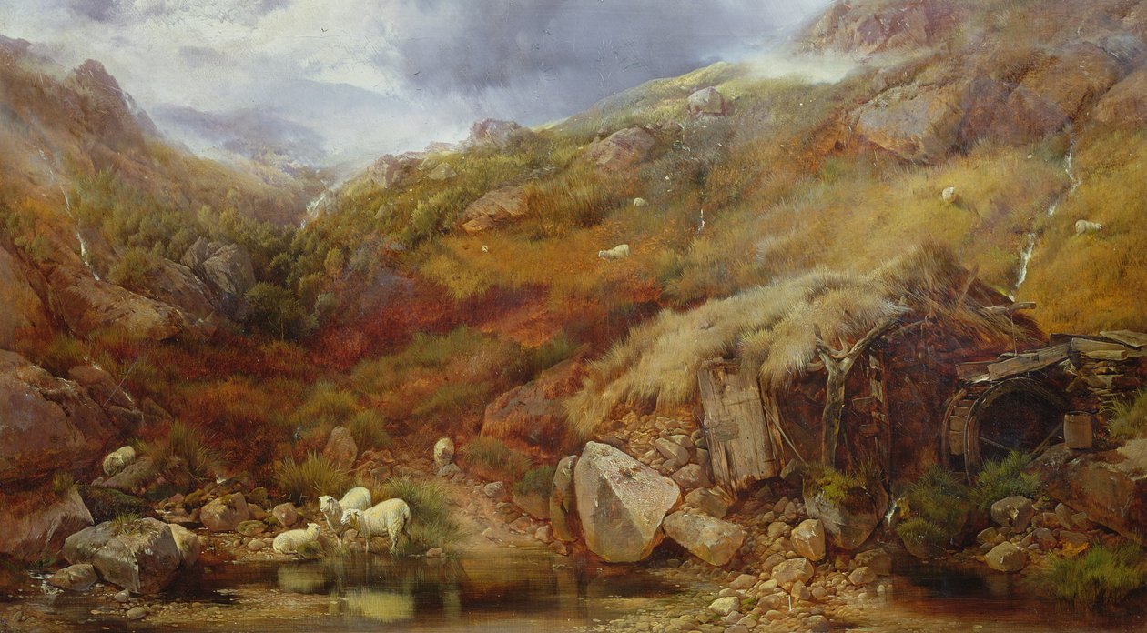 An Old Welsh Watermill by Henry Bright