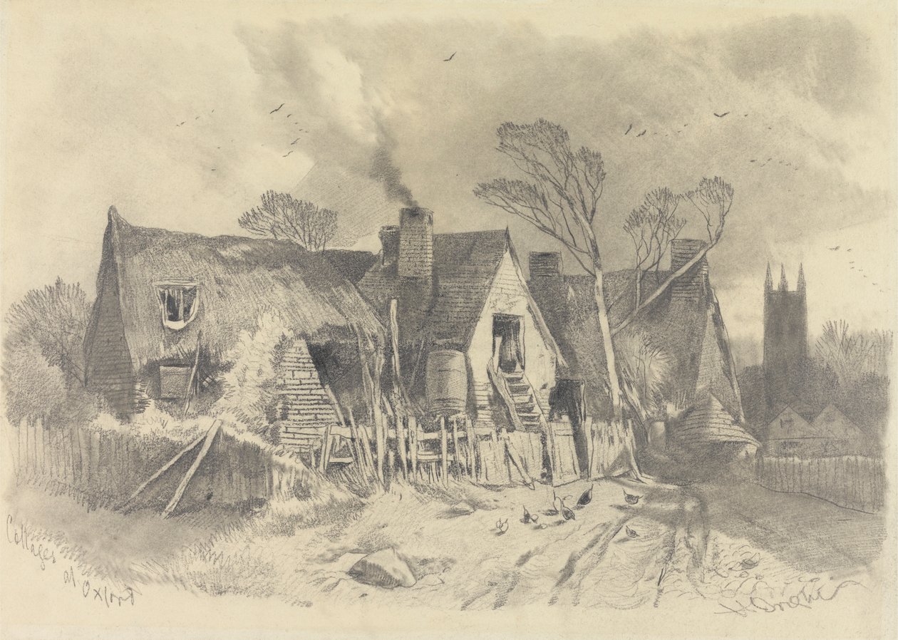 Cottages at Oxford by Henry Bright