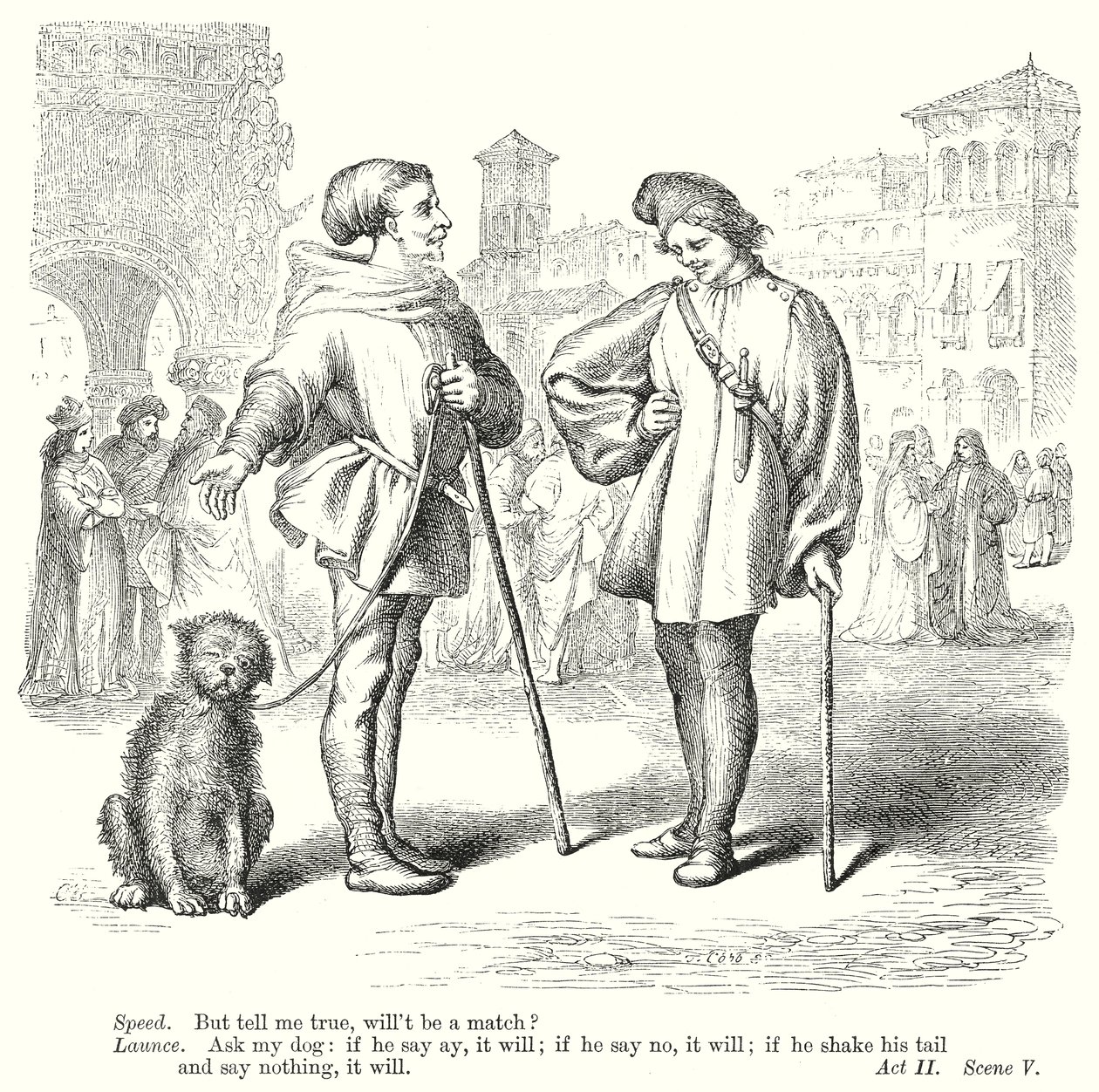 The Two Gentlemen of Verona by Henry Courtney (after) Selous